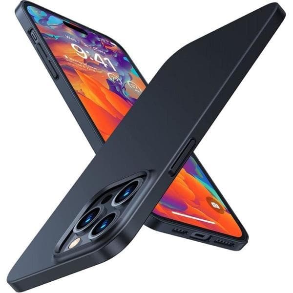 iPhone 12 Pro Max Ultratynt Støtsikkert Gummideksel Basic™ Svart