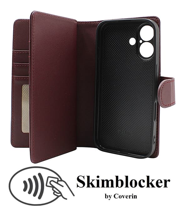 Skimblocker iPhone 16 XL Magnetisk Pung Etui (Sort)