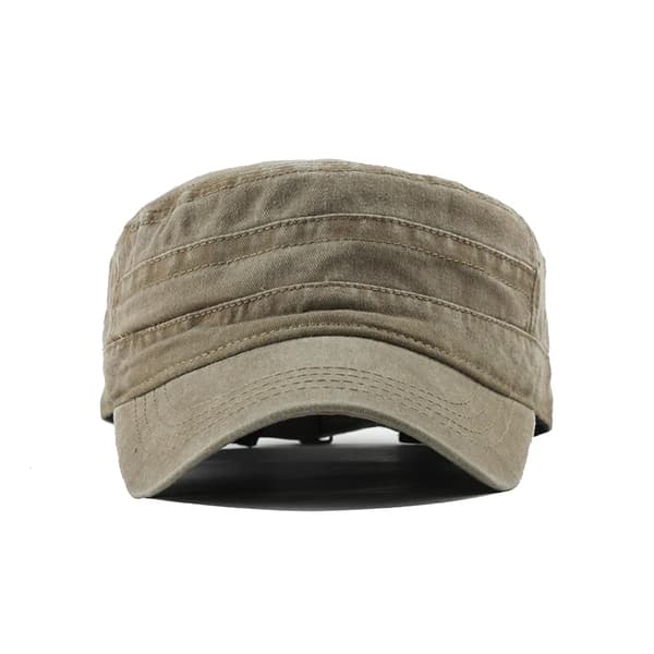 Klassiska Vintage Flat Top Herrkepsar Khaki