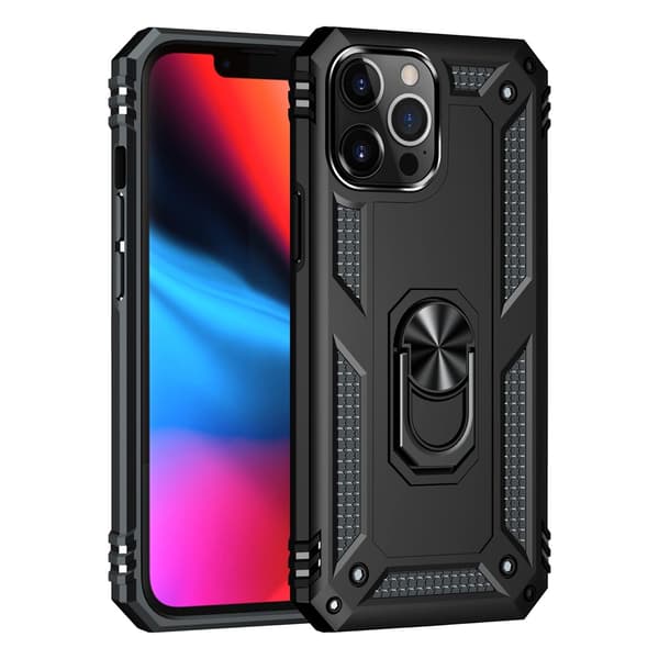 iPhone 14 Armor-deksel med holder. Svart