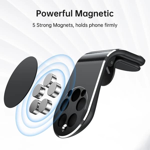 Magnetisk mobiltelefonholder til bilventilation Universal Sort