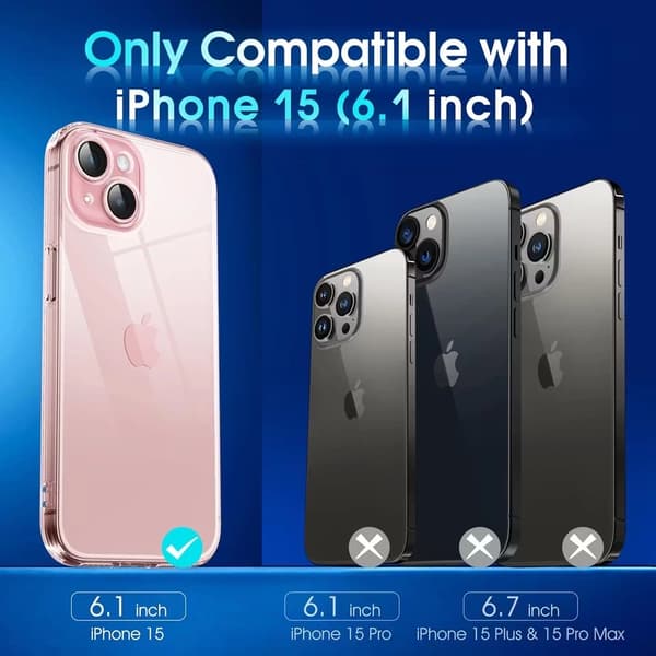 iPhone 15 Klart TPU Skyddsfodral – Extra Skydd för Kameran