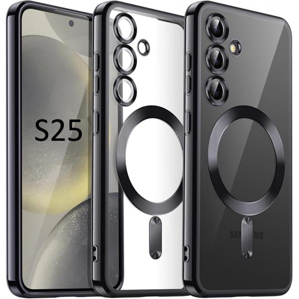 Samsung Galaxy S25 cover MagSafe Transparent / sort Samsung S25