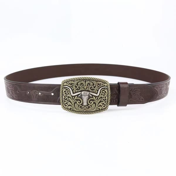 Western Cowboy Bæltespænde til Mænd, KAFFE 120CM kaffe kaffe kaffe kaffe 120 cm kaffe 120 cm