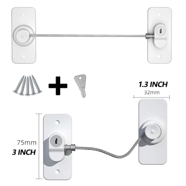 2-pack Kylskåpslås - Kombinationslås för kylskåp, barnsäkerhetsfönsterlås, lås kylskåpsdörr skåpfönster