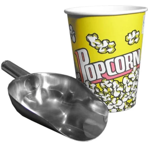 Popcornskovl i rustfrit stål