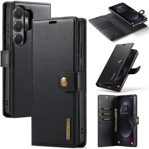 DG MING 2-i-1 Magnet Pung Etui til Samsung Galaxy S26 Ultra - Sort Sort