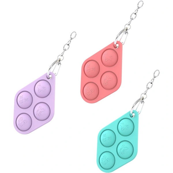 3-pack Bubble Sensoriska Leksaker Mini Sensorisk Leksak Nyckelring Populär
