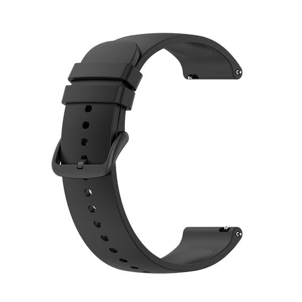 20 mm silikone urrem til Huawei/Samsung/Garmin ure, sort