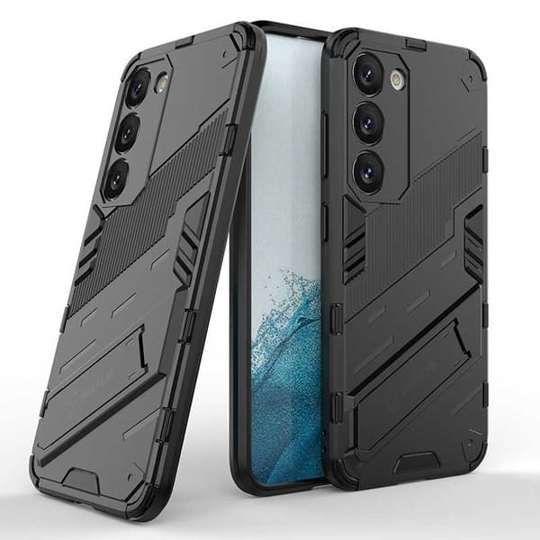 Samsung S23 Plus Stødsikkert Cover med Støttefod ThinArmor V2 Sort