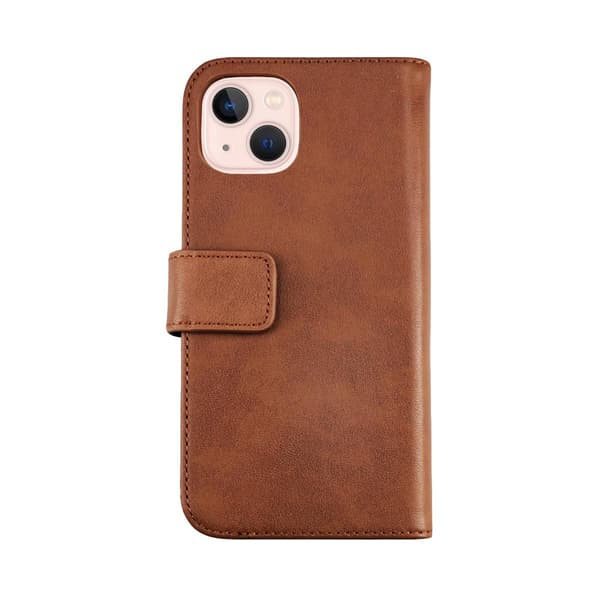 iPhone 13 Mini Pung Etui, Rvelon Læder - Brun