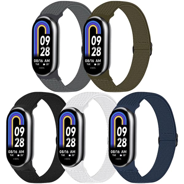 Elastisk nylonrem til Xiaomi 8/9 (14mm) Blå Blå