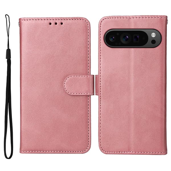 Google Pixel 10 Pro XL PU læderpung etui - Flere farver Pink