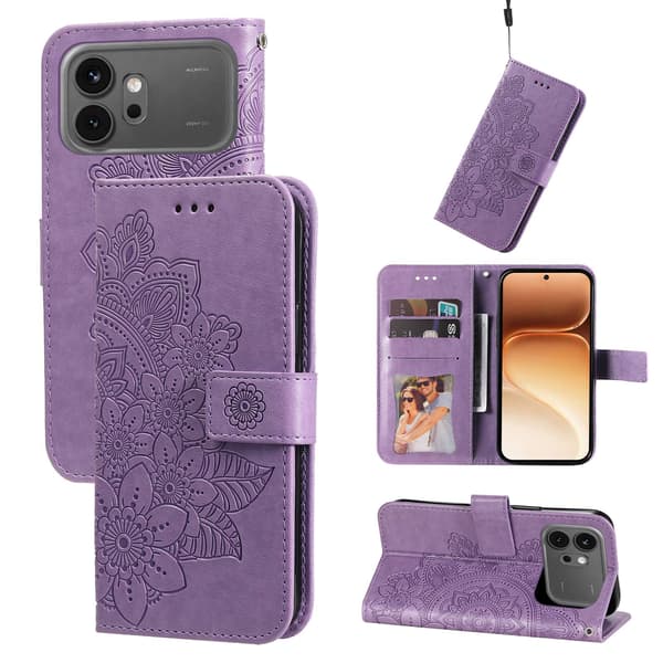 Mandala Blomst Pung Etui til Honor 600 - Lilla Lilla