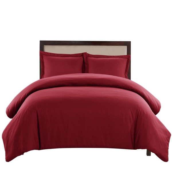 Blå Täcken Set Twin Queen King Printed Bomull Sängkläder Set Mjuk enkel (USA-queen Wine Red)