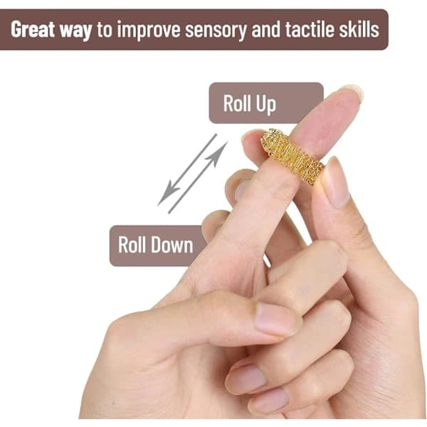 Stressring 14-pakning – Fidget Ring & Sensoriske Stressleker for Angst og ADHD
