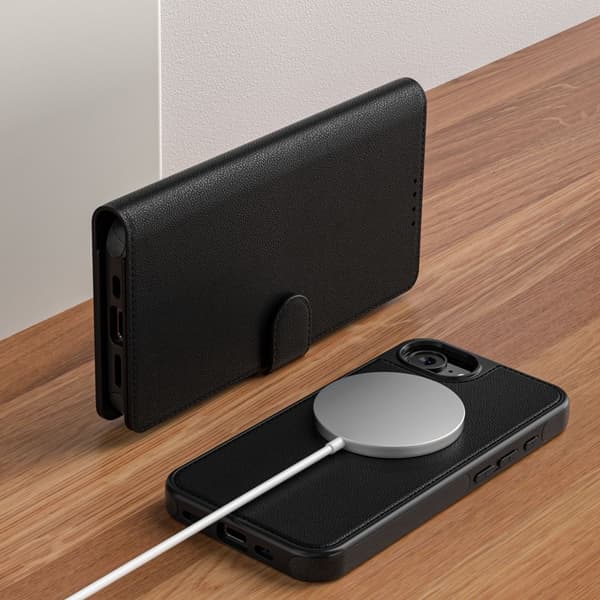 Tech-Protect iPhone 17e / 16e MagSafe 2-i-1 Magnetdeksel/Etui Svart