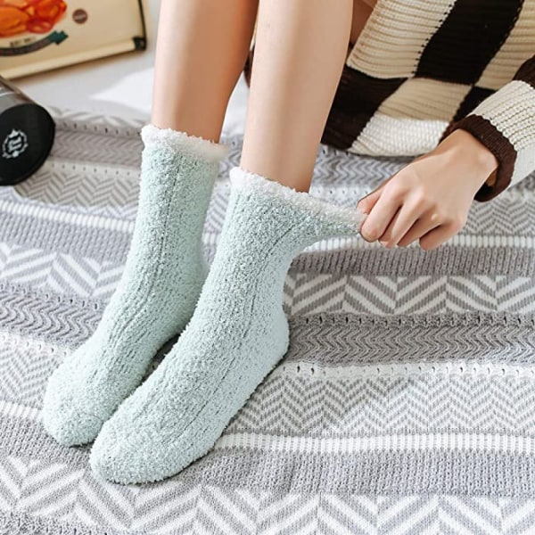 Kuschelsocken Damen Wintersocken Warme Flauschige Weihnachtssocken Fuzzy Sock