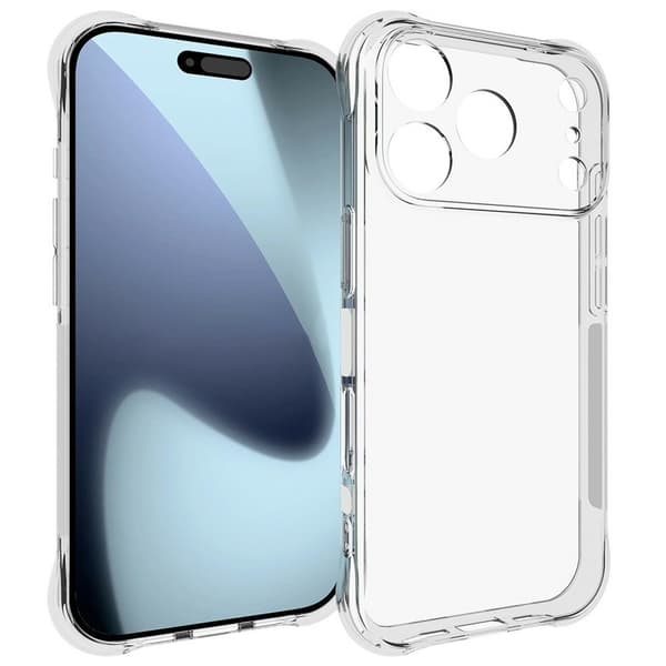 iPhone 17 Pro erittäin vahva TPU-suojakuori - läpinäkyvä