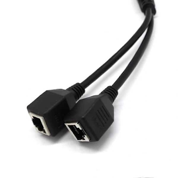 45 Splitter Ethernet-adapterkabel 2-i-1 hane till 2 hona