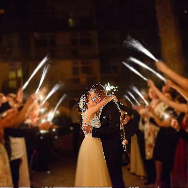 24 Stykker Fiberoptisk Stang LED Hvide Glødepinde
