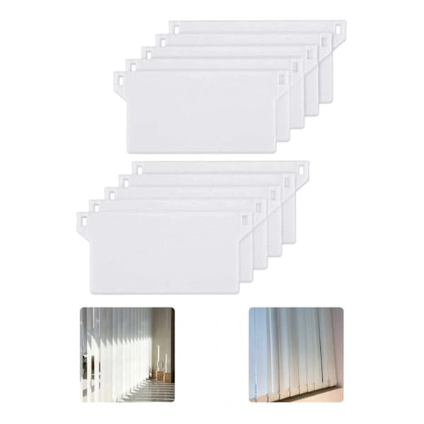 Plastbottenplatta 127 mm Set med 10 bärbara vertikala rullgardiner med vikter