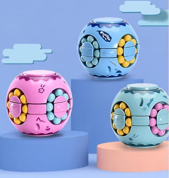 Fidget Toy Puzzle Ball Pop It Kuutio 3kpl Väri Vaaleansininen