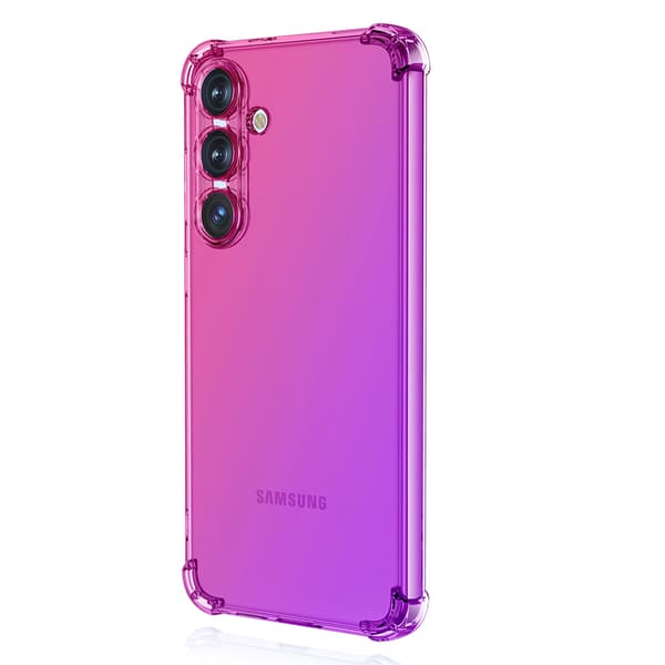 S24 Plus - Gradient Kudde TPU Skyddsfodral Rosa/Lila