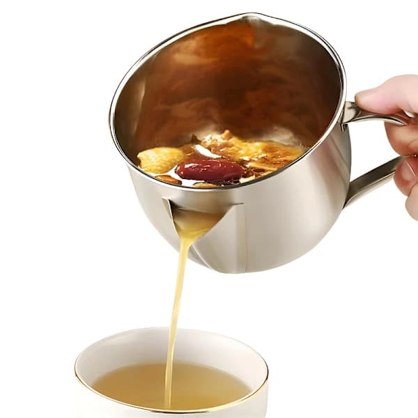 Fettutskiller med lokk og dobbel tut design D