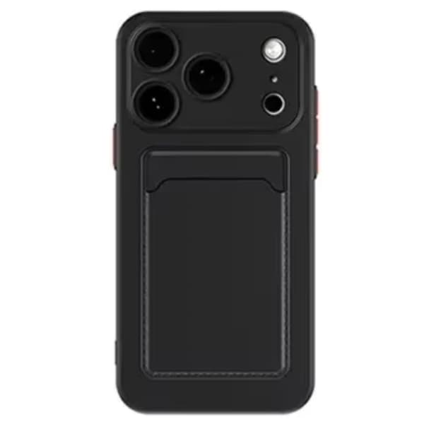 Iphone 17 Pro Max -kotelo matkapuhelinkotelo korttipaikka musta MUSTA