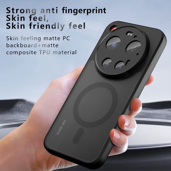 Matte Skin-touch Cover til Xiaomi 17 Ultra - Sort Sort