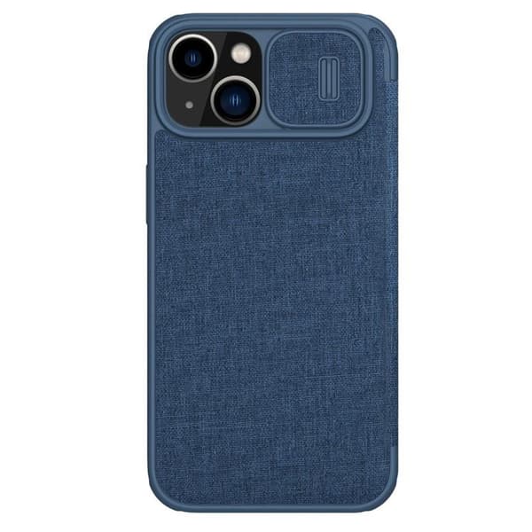 Nillkin iPhone 14 Plus Pung Etui Qin Cloth Pro - Blå Blå