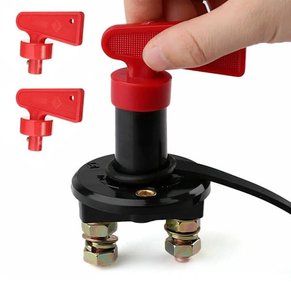 Batteriafbryderisolator, 12v/24v Rød Batteriafbrydernøgle, Universal Bilafbryder (#2)