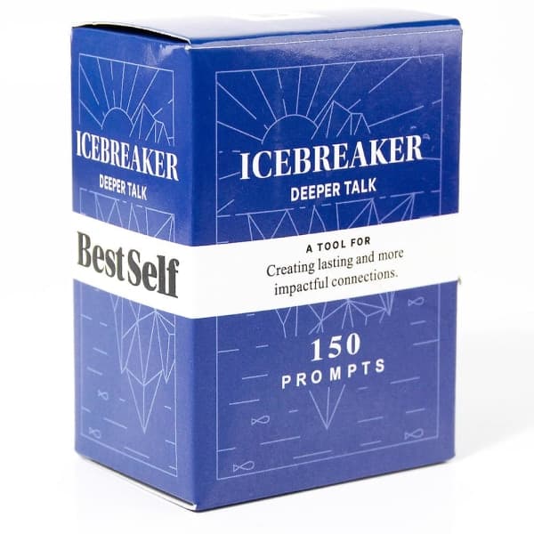 150 kort Icebreaker Deeper Talk Deck av Bestself Samtale Fest Brett Kortspill Full Engelsk Blå