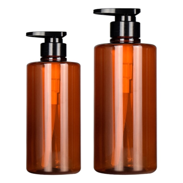 Schampodispenserflaskor Återanvändbara, 2-pack schampo- och balsampumpsdispenser, för duschbadrum, 300ml och 500ml