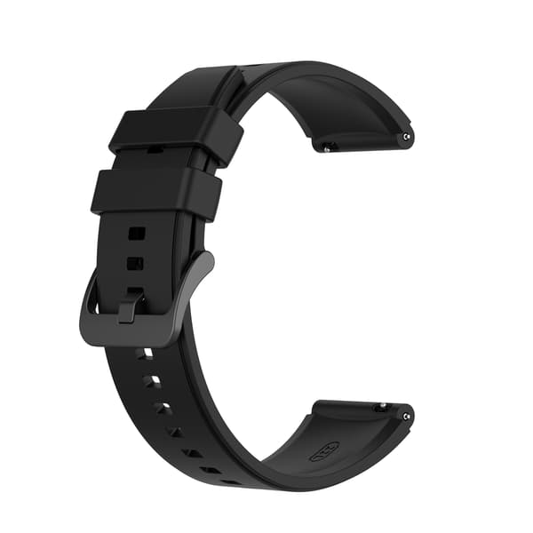 20 mm sort urrem til Garmin/Huawei/Samsung Galaxy Watch