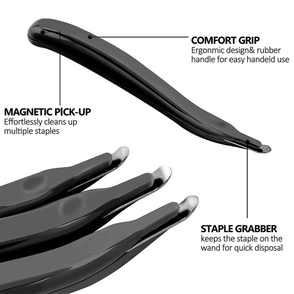 3 st Magnetic Staple Remover, Push full Professional Easy Set