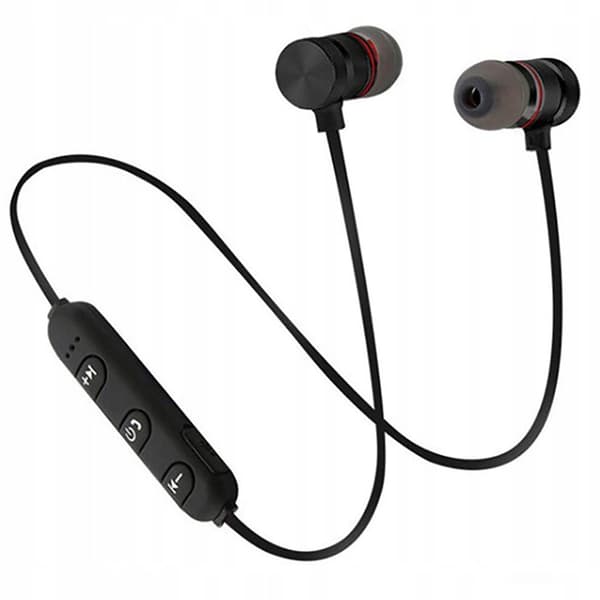 Trådløse Bluetooth Sports Hovedtelefoner med Magnetisk Montering Sort sort
