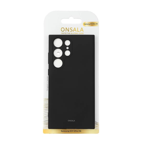 ONSALA Samsung Galaxy S23 Ultra Mobildeksel Silikon Svart