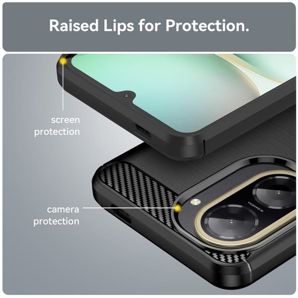 Xiaomi Redmi A5 4G Armor Carbon Cover - Flere farver Sort