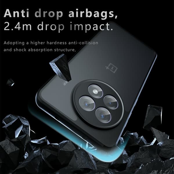 TPU telefoncover bagside til OnePlus 13R - Sort