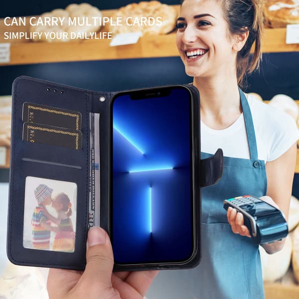 PU læderpung etui til Samsung Galaxy S26 - Flere farver Blå