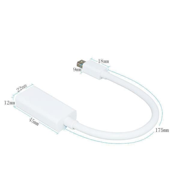 Macbook Thunderbolt Displayport til HDMI Adapter Sort Sort