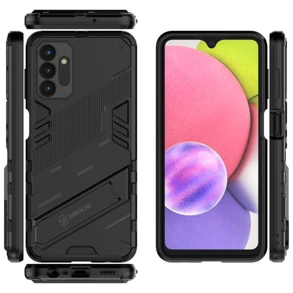 Samsung A14 5G/4G Stødsikkert Cover med Støttefod ThinArmor V2 Sort