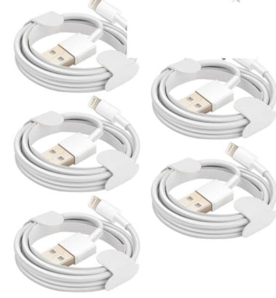 5 kpl USB-Lightning-kaapeli 2 m – Lataus ja synkronointi – iPhone ja iPad (iOS26-tuki)