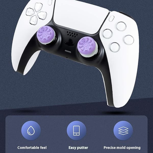 2 stk. tommelfingergreb til Sony PlayStation 5 / 4 thumbstick-forlænger - Sort Sort