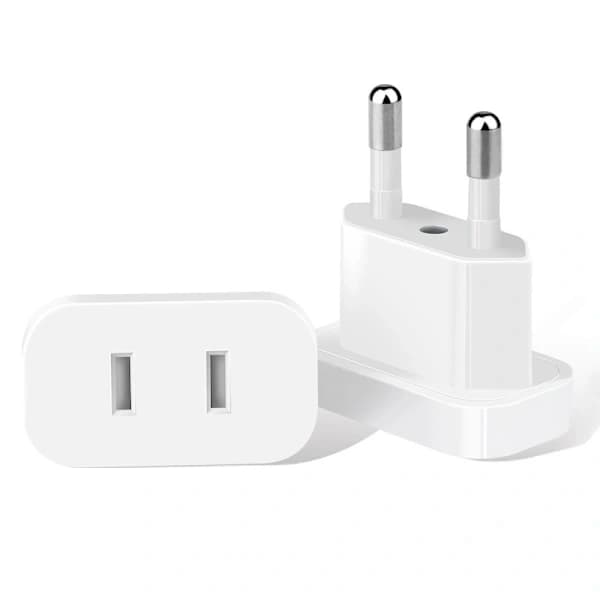 Europeisk standard hvit plugg 4,0 mm reiseadapter
