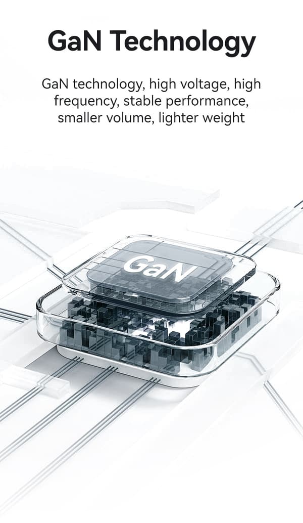 iPhone snabbladdare kompatibel PD35W - Dubbelport GaN utdragbar Vit