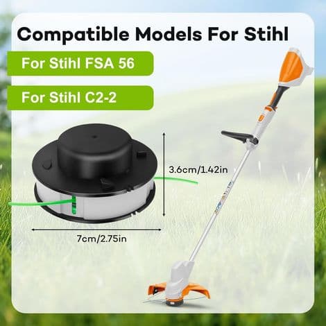 5-delt trimmertråd egnet for Stihl C2-2 FSA 56, C2-2 trimmertråd, FSA 56 trimmererstatninger, 4008 710 4301