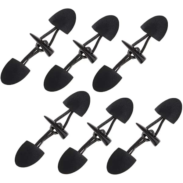 6 par skinnknapper Horn Kneppe Duffle Knapper til kåpe Kaffe